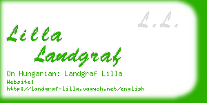 lilla landgraf business card